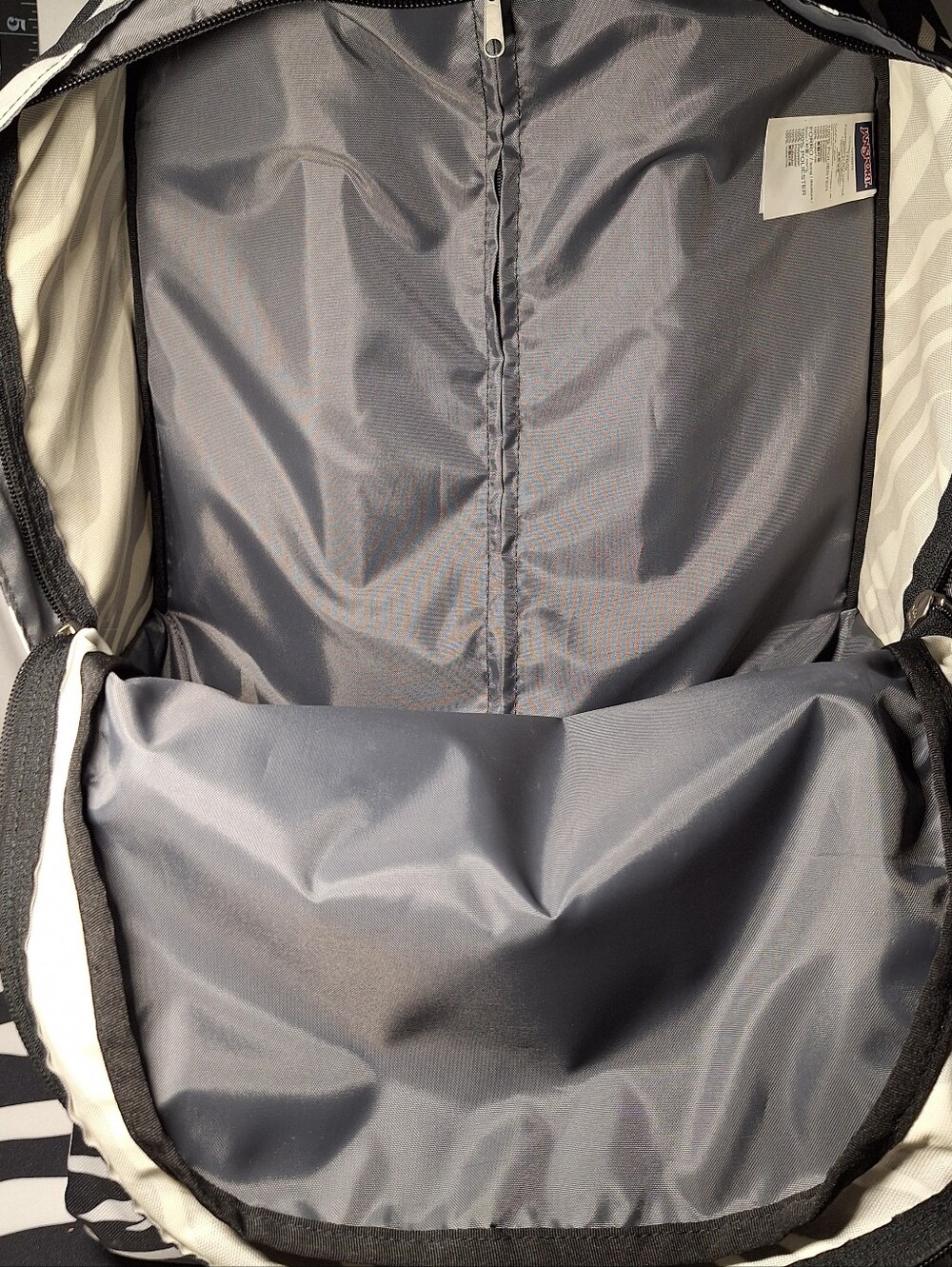 NWT Jansport Rolling Backpack, Black & White Zebra Stripes, NEW with Tags - Picture 8 of 15
